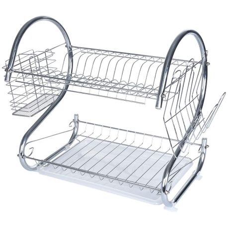 Kitchen Drain Rack Wire Dish Drying Rack Cutlery Dish Storage Rack  Multi-functional Double-layer Sto on Luulla