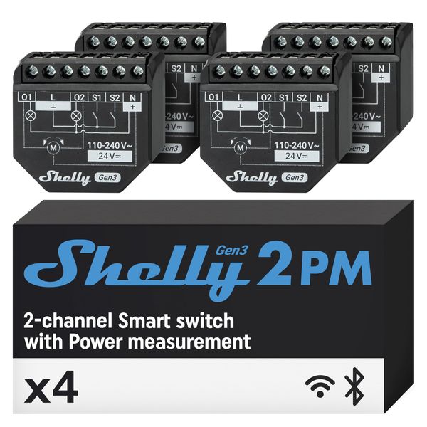 Shelly 2PM GEN3 4-Pack