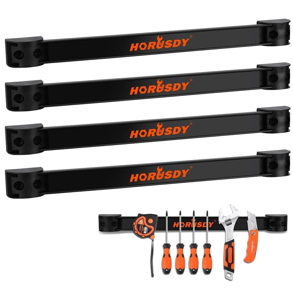 HORUSDY 4-Piece 12-Inch Extra Long Magnetic Tool Holder Strip