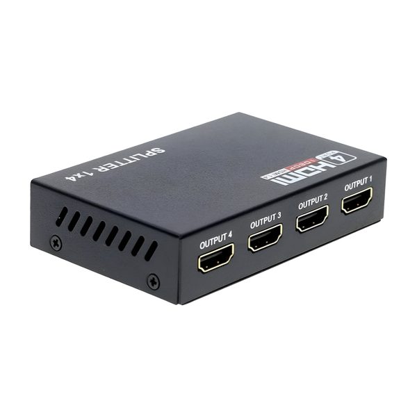 1 In 4 Out HDMI Video Splitter - Duplicate Video Across Multiple Screens