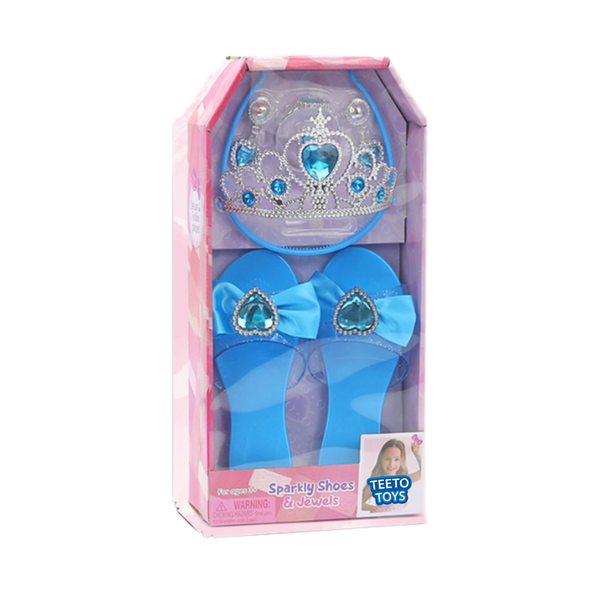 Princess Sparkly Shoes &amp; Jewels Dress-Up Set - Pretend Play Toys for Girls