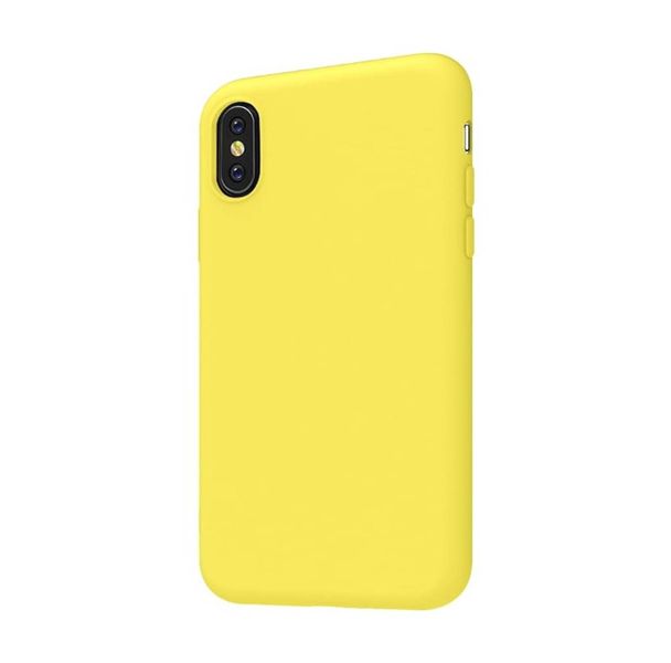 Liquid Silicone Back Case ForApple Iphone X &amp; XS - Yellow
