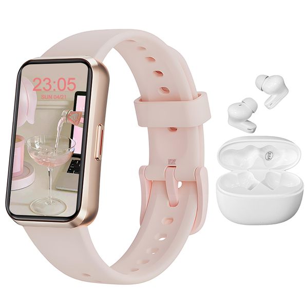 VSP Pink Smartwatch &amp; White Earphones - Vibrant Youth Gift Set