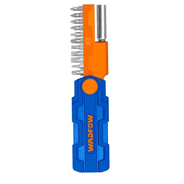 Wadfow - 12 Pce CR-V Steel Driver Bit Accessory Set with Magnetic Holder