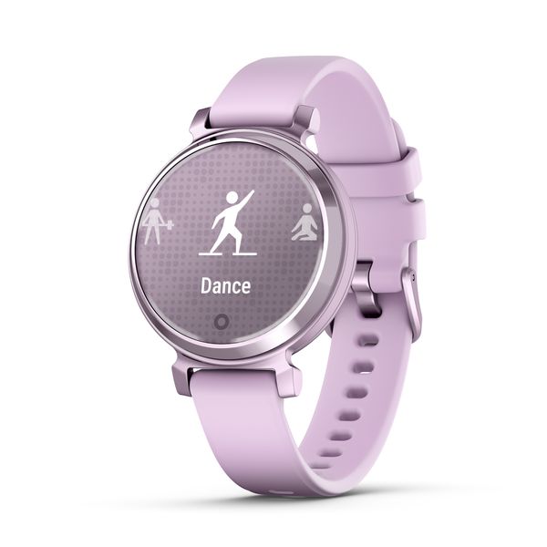 Garmin Lily 2 Active Silver with Purple Jasmine Silicone Band