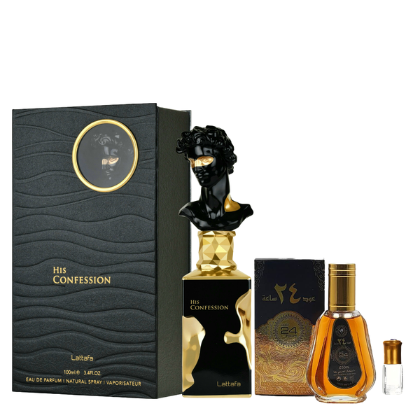 His Confession EDP 100ml + Oud 24 Hours 50ml EDP With Perfume Oil