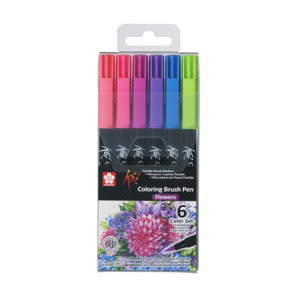Sakura Koi Brush Pens Flowers Set of 6
