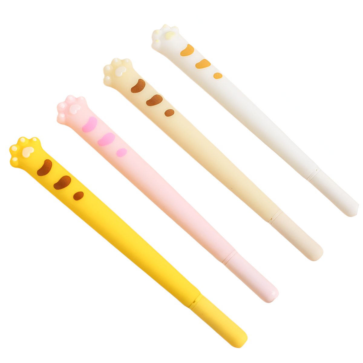 4 Piece Cute Kawaii Cat Claw Squishy Animal Stationery Gel Pens Buy