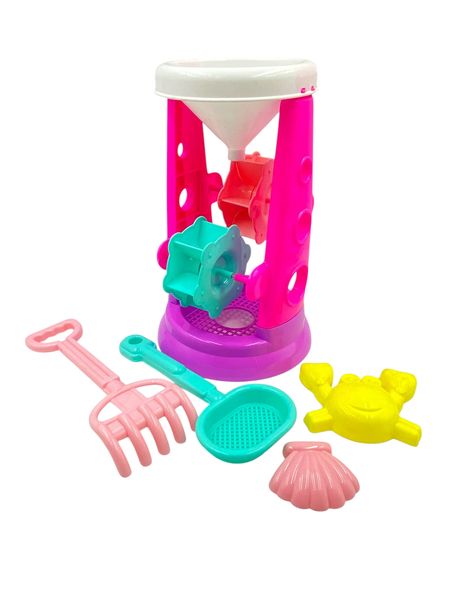 Kids Sand and Water Wheel Playset - 6 Piece Set