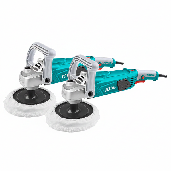 Total 180mm Random Orbital Polisher 1400W for Surface Finishing - 2 Pack