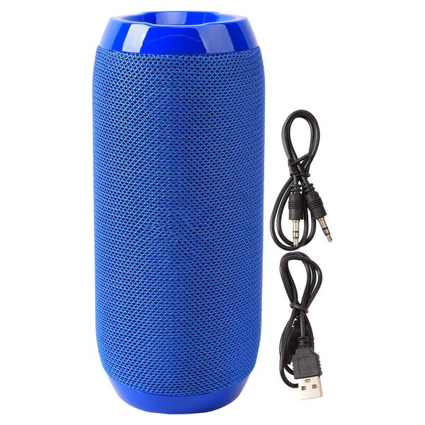 Portable Bluetooth Speaker Waterproof Double Diaphragm for Outdoor Blue