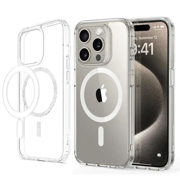 Clear Magsafe Case with Four-Corner Airbag Shockproof Magnetic Case