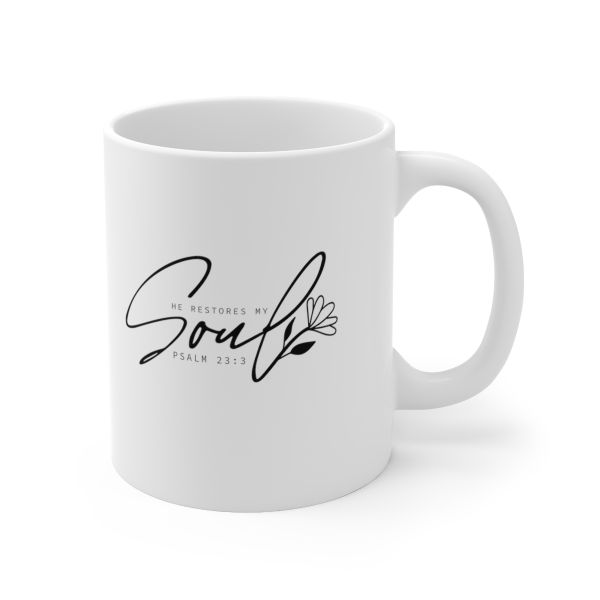 Imaging Architects He Restores My Soul-Psalm 23 Christian Quote Ceramic Mug