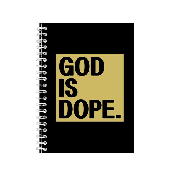 God Is Dope Notebook Christian Gift Idea A5 Notepad 123