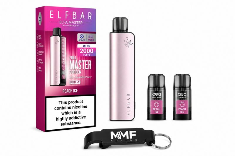 Elf Bar MMF Master Kit 2000 Puffs Disposable POD Kit (Lunar Silver Device)