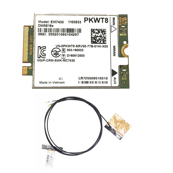 EM7430 DW5816E 4G LTE Module+2XAntenna GOBI6000