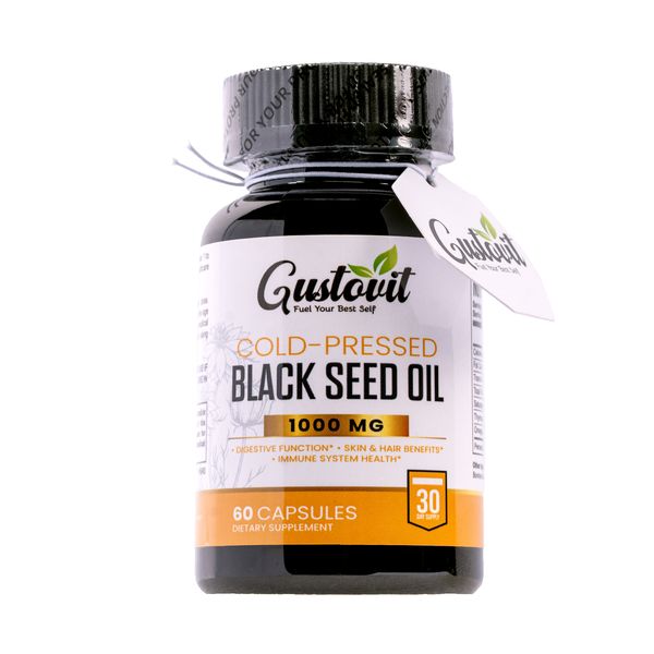 Gustovit Black Seed Oil 1000 mg Pure Cold Pressed Capsules