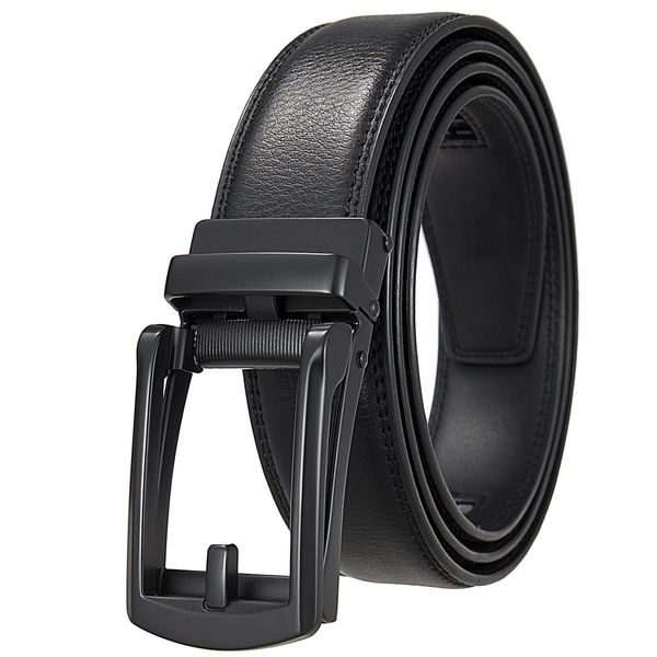 Mens Belts Genuine Luxury Leather Belt Male Metal Automatic Buckle