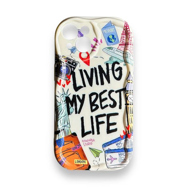 AMA Living My Best Life Silicon Protective Cover For iPhone 12 Pro Max