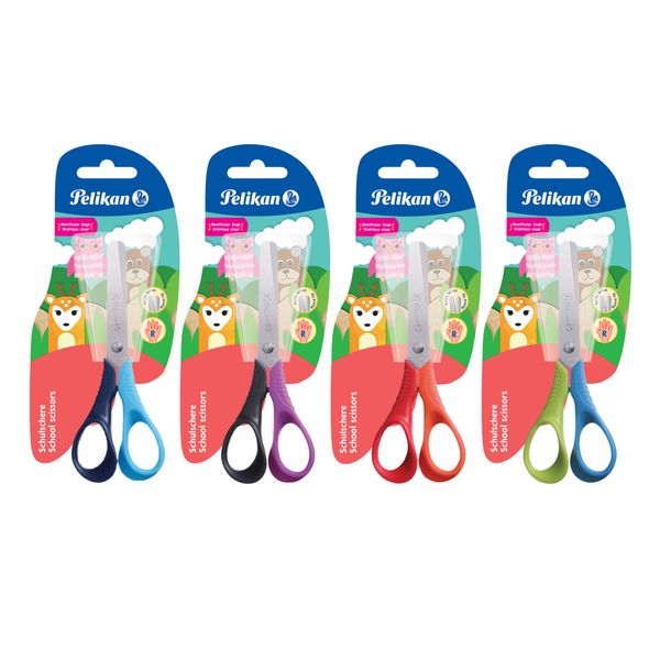 Pelikan Scissors Easy handle SCEH/1/B x 5 Value pack