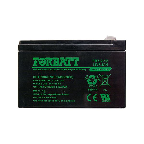 12V 7.2Ah VRLA AGM Forbatt Battery