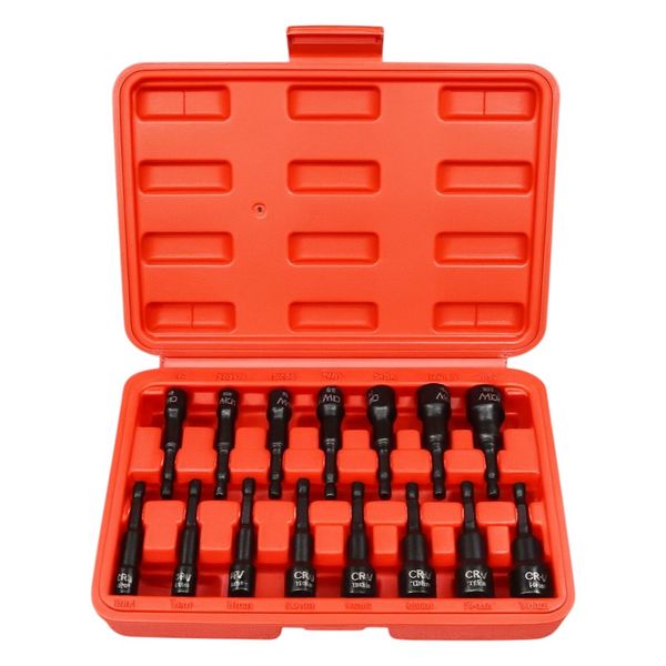 15 Piece 1/4 Heavy Duty Socket Wrench Set - Black