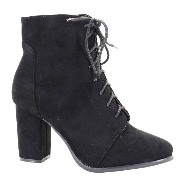 Shado - Ladies Lace Up Block Heel Suede Ankle Boot | Shop Today. Get it ...