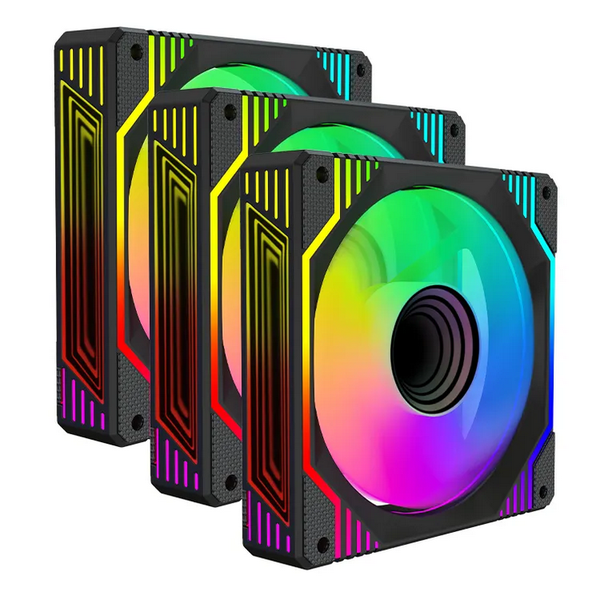 Pro Gaming Z Syncronizable Infinity Mirror ARGB Fans 3 Set For Gaming PC