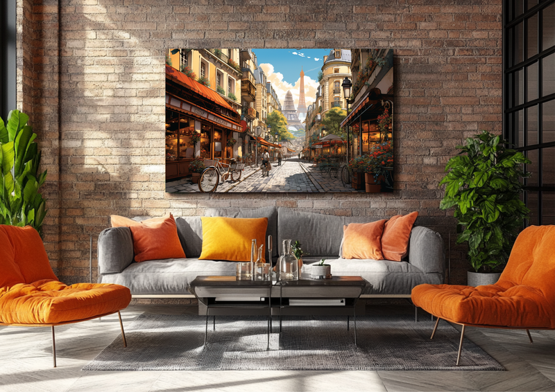 Canvas Wall Art - A Retro-Style Cityscape - HC0034