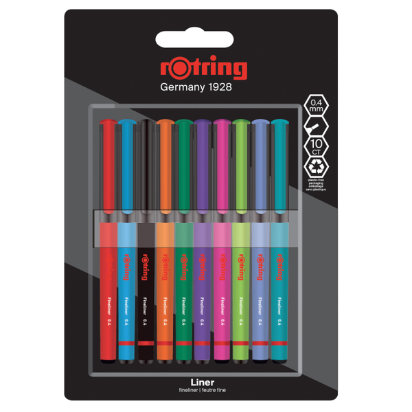 rOtring Fineliner 0.4mm - Blister 10's