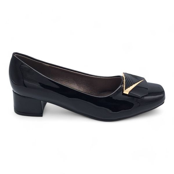 TTP Women Patent PU Square Toe Low Block Heel HT240510