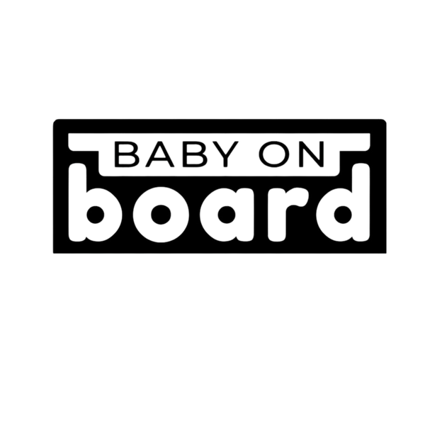 Katz Designs - Baby on Board - White Decal - Baby on Board 009