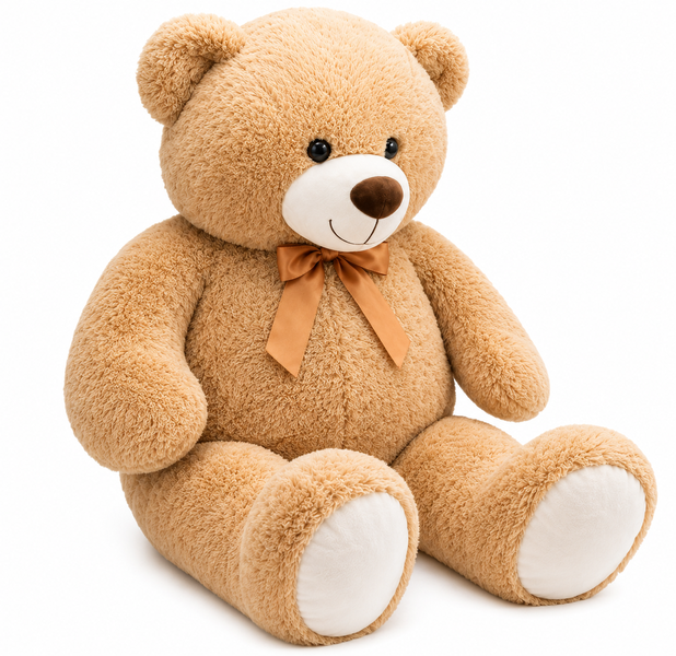 J J Honey Hug Jumbo Cuddle Giant Plush Teddy Bear Light Brown - 80cm
