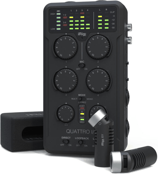 IK Multimedia iRig Pro Quattro I/O Deluxe Mobile Recording Interface