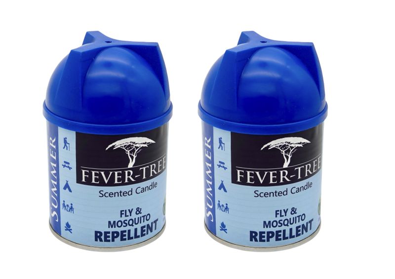 2 x Fever Tree Summer Scented Candles (Fly &amp; Mosquito Repellent)