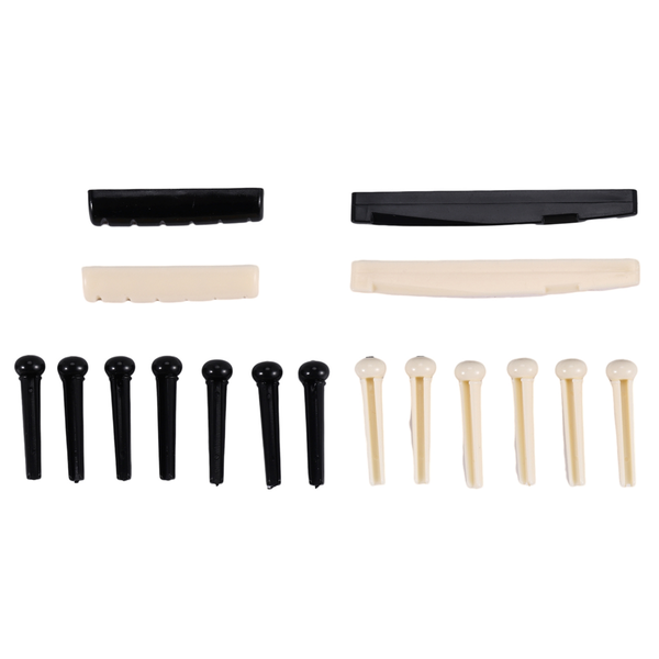 1 Sets Bridge Pins &amp; Saddle &amp; Nut Replacement Parts for Guitar