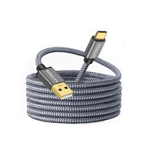 USB Cable Type-C to USB-A Charging Data Cord 2m Braided Safety Protection