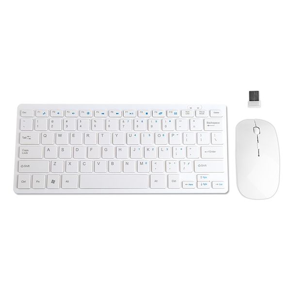 Wireless Mini Keyboard Ultra Thin Mouse Combo Set for Desktops Laptops