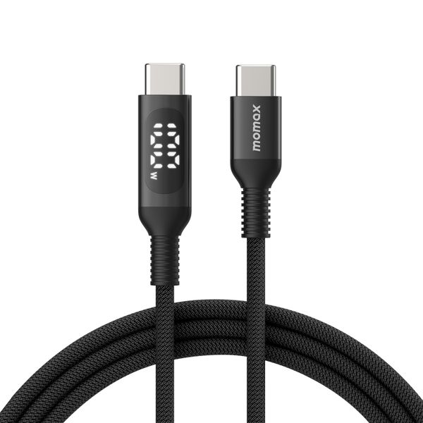 Momax Elite-Link USB-C to USB-C PD 100W Braided Cable with LED Display 1.2m