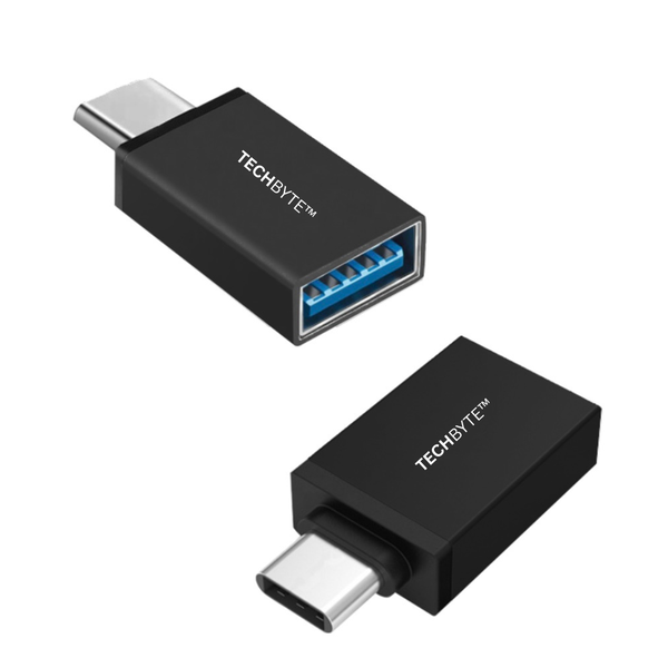 TechByte USB-C Adapter - USB Type C to USB-A - Plug &amp; Play - Mini Size