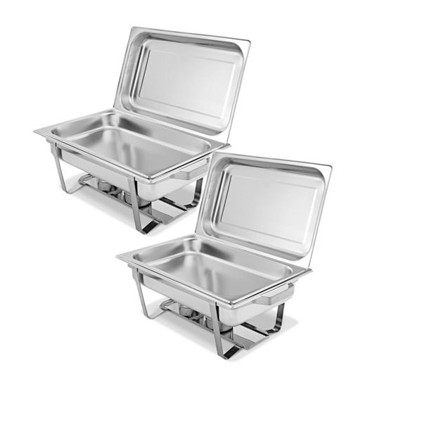 Stainless Steel Single Chafing Dish - Pack of 2 - 16L