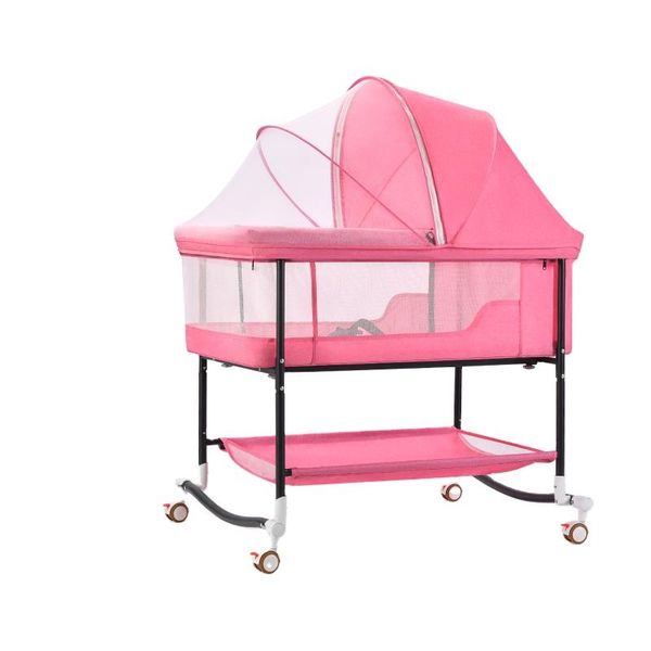 Baby Cradle Swing Crib (Pink)