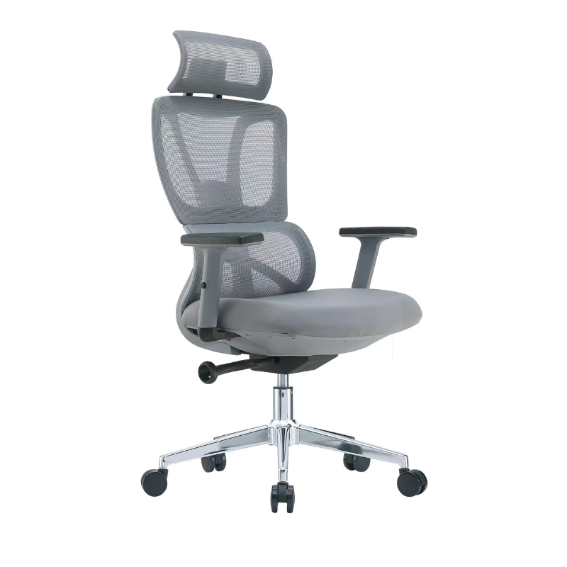 Office Chairs Ergonomic Executive Mesh With Headrest Grey Colour   S Zoom.file