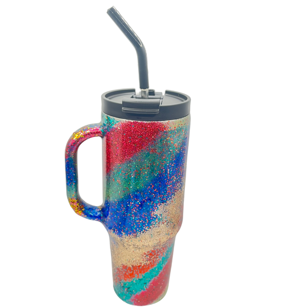 Handcrafted Stainless Steel Double Wall-Vacuum Artsy Tumbler