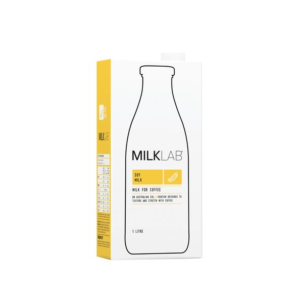 MILKLAB Soy Milk 8 x 1ltr - The Perfect Soy Milk for Coffee
