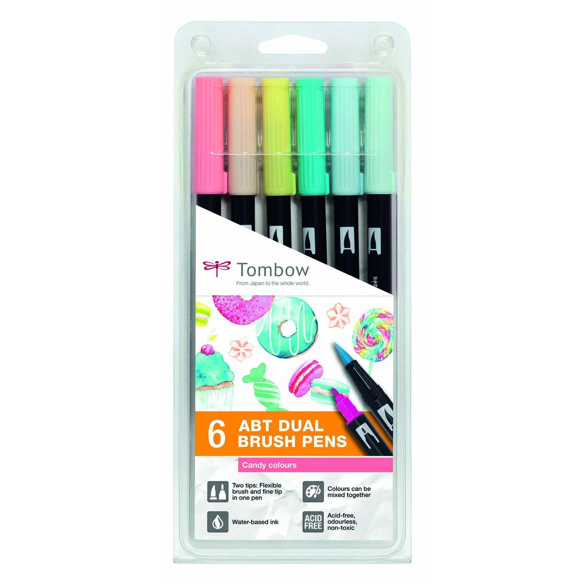 Tombow ABT Dual Brush Pens - Candy Colours - 6 Pack | Shop Today. Get ...