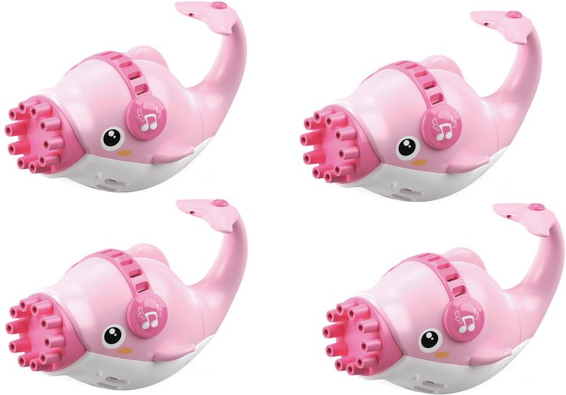 JB LUXX 19cm 10 HOLE Gatling Electric Bubble Machine - Set of 4