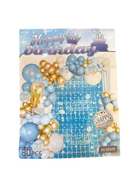 Gilded Blue Charm Balloon Set