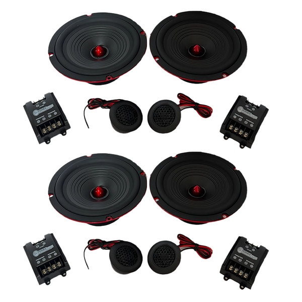 Powerbass WARHEAD-650C 6.5" 180W RMS Component Speakers - 4 Pack