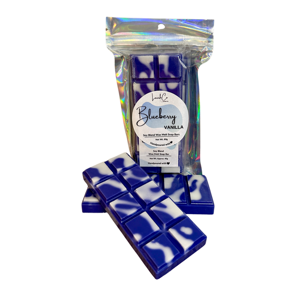Soy Wax Melt Snap Bars - Blueberry Vanilla - 80g